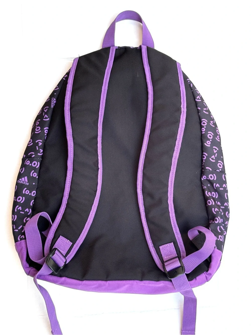 adidas Purple and Black Emoji-Pattern Backpack - Picture 2 of 2